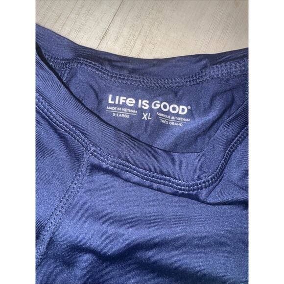 NEW~Life Is Good Kid's Long Sleeve Sunshirt UPF 50+ Sunset, Blue SZ XL (T18) - Picture 3 of 4